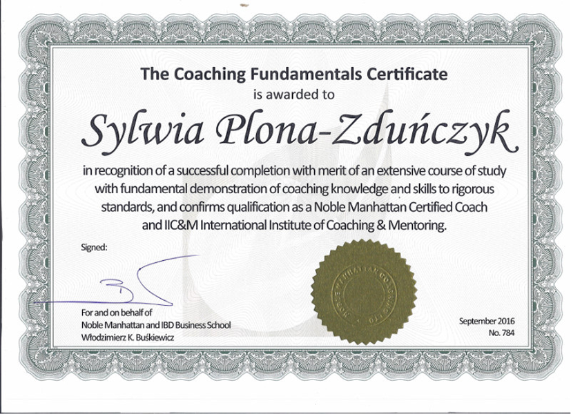 10 Coaching Fundamentals Certificate